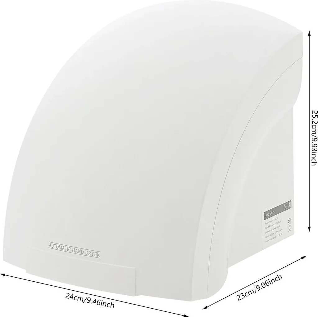 Sèche-mains automatique mural professionnel blanc pour petits espaces