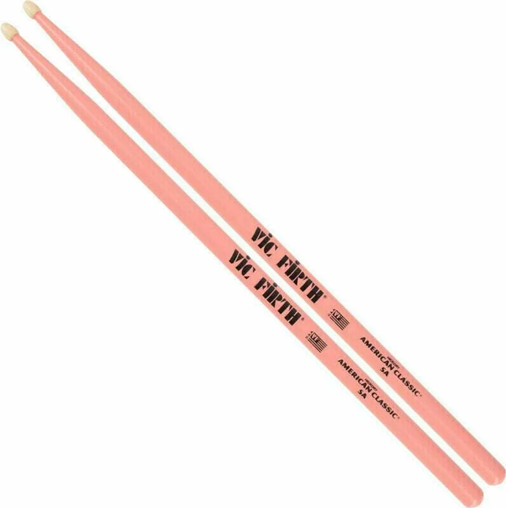 Baguettes de Batterie Vic Firth 5A Roses pour Rock et Pop Série 5AP