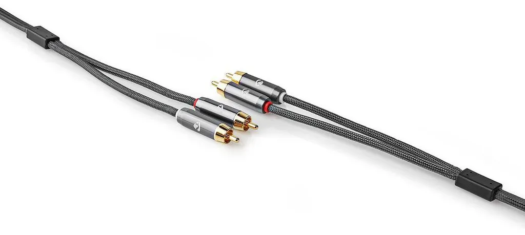 Câble RCA Stéréo Mâle Mâle 1m - Cordon Audio Double Blindé Haute Fidélité - 5
