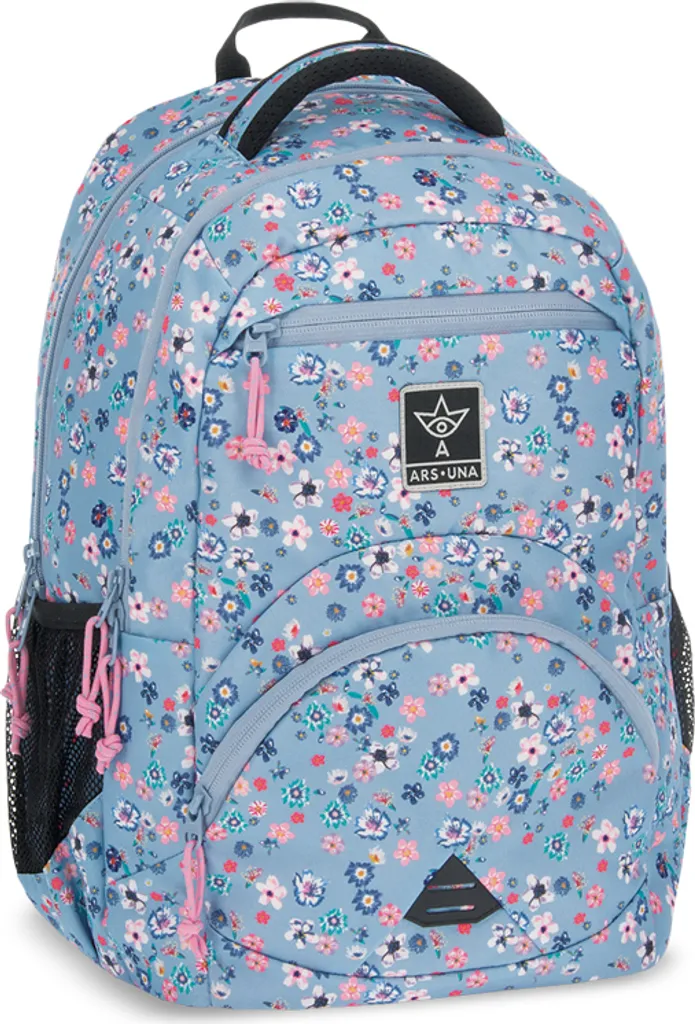 Sac à dos ergonomique Ars Una Pearl Blossom Blue bleu rose et blanc