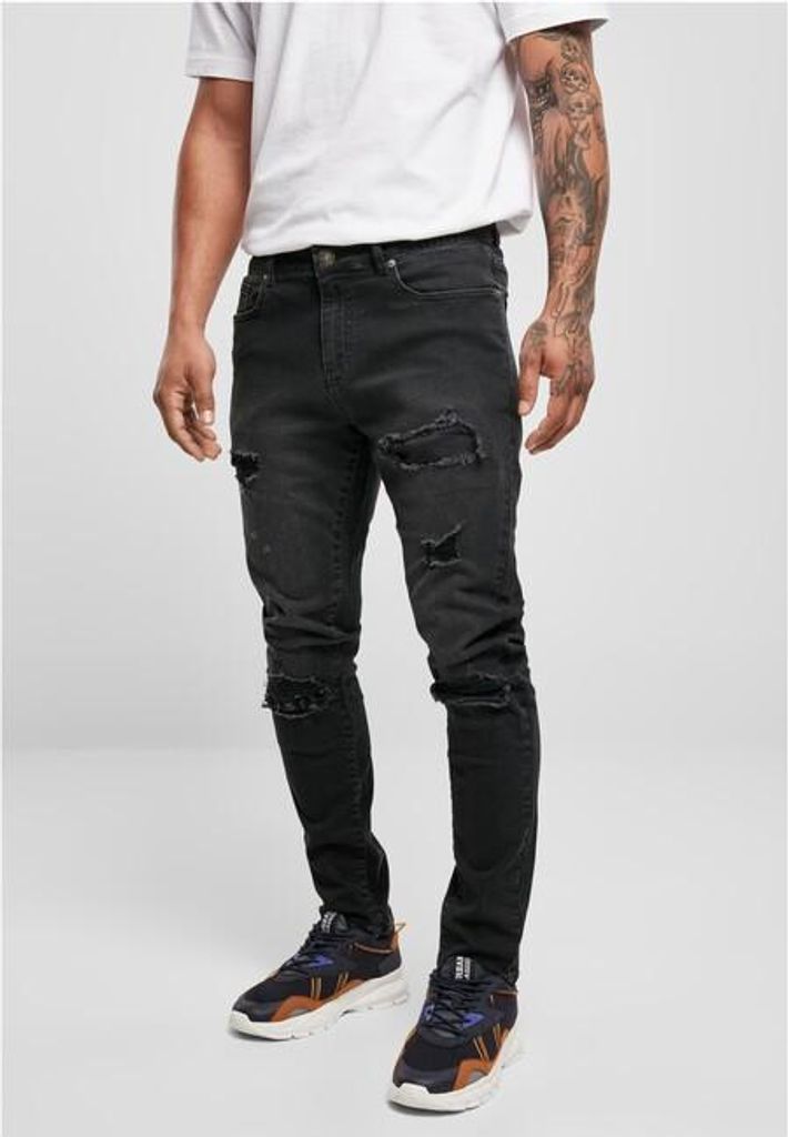 Urban Classics - Heavy Destroyed Slim Fit Jeans W31/L34