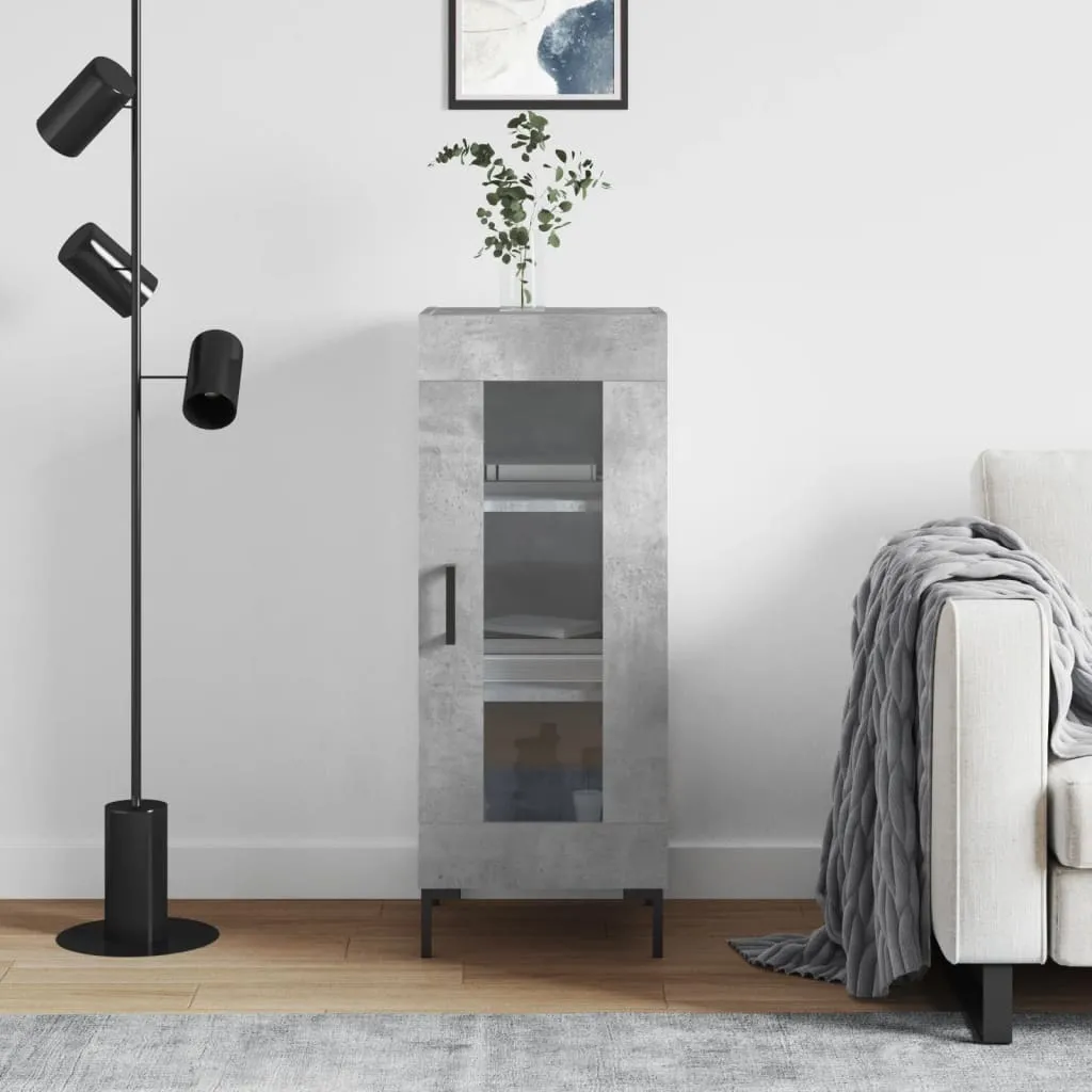 Credenza The Living Store Grigio Cemento | Mobile Montaggio Facile