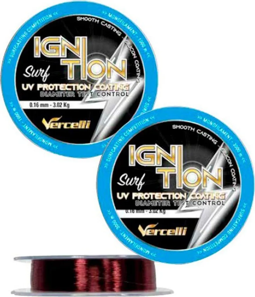 Fil nylon Vercelli Ignition Surf Noir 3000m 0.24mm pour pêche en mer