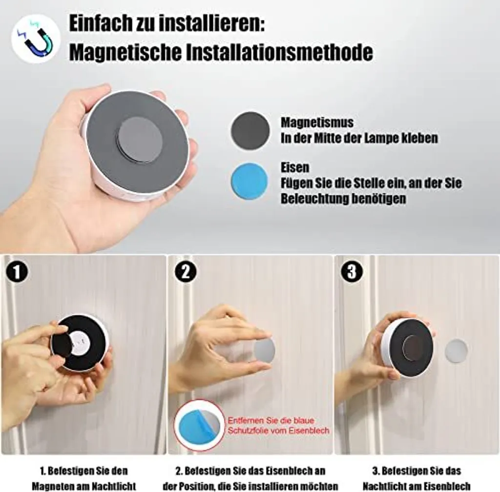 Offerta Electight 3 Pezzi Luce LED Notte Sensore Movimento USB - 4