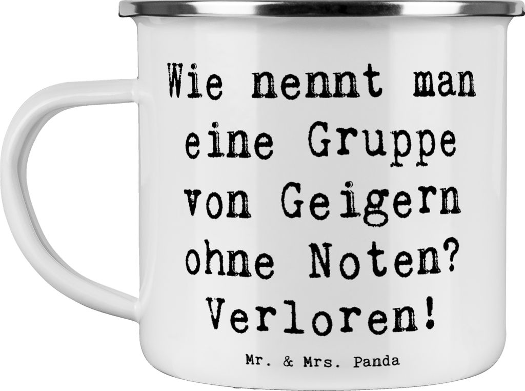 Mr. & Mrs. Panda Pott Spruch Verlorene Geiger - Weiß - Geschenk, Musiker, Kaffeepott, Campingbecher, Teetasse, Notenlesen, Violine, Klänge, Musik...
