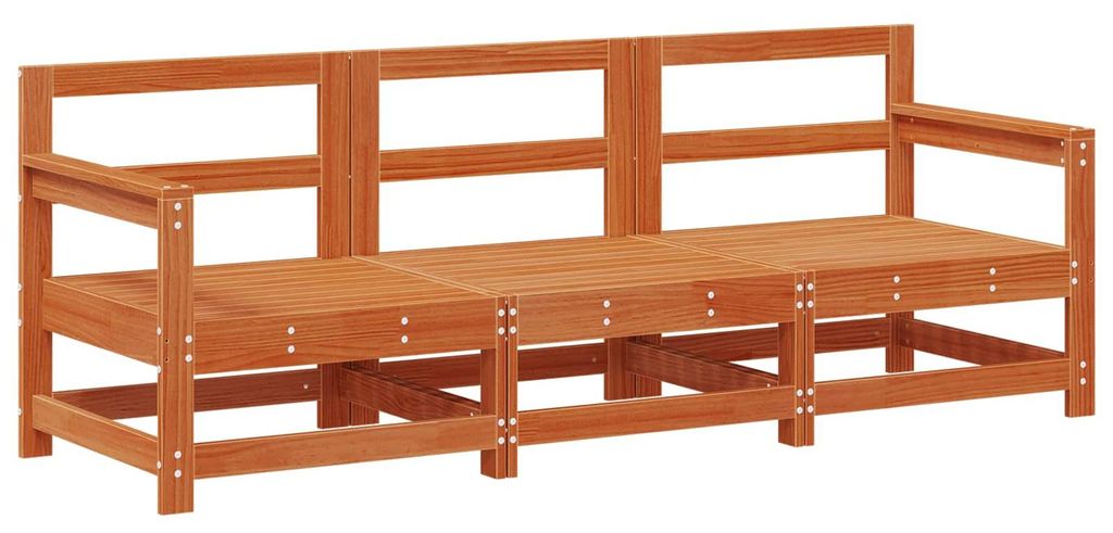 Eleganten-Stil Gartenlounge-Set - Sitzgruppe - Stabiles - Sectional Sofa Einheiten 3 Stück Wachsbraun - Gartensofas - Möbel26