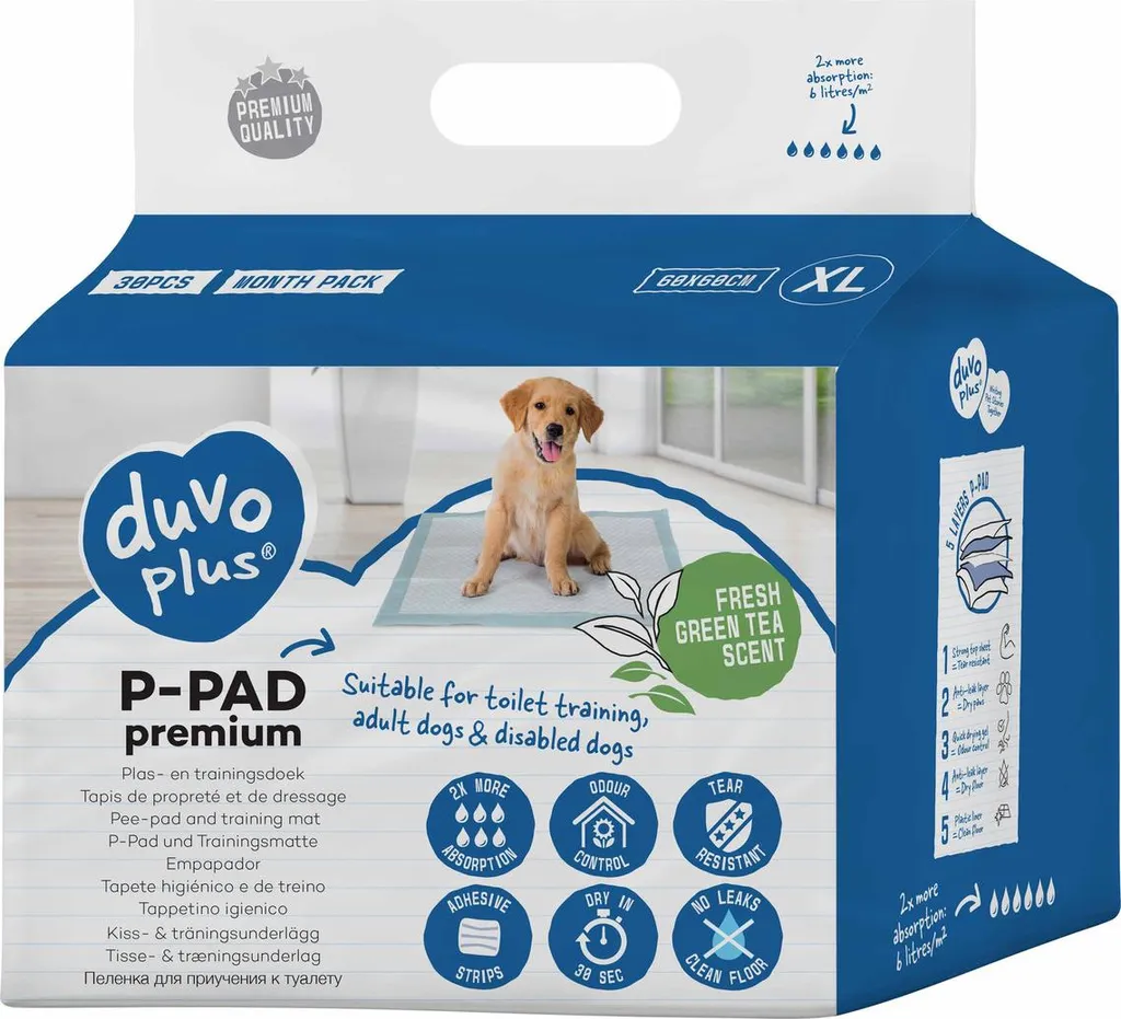 Duvo+ P-Pad Premium Green Tea: Performance Super Assorbente 5 Strati