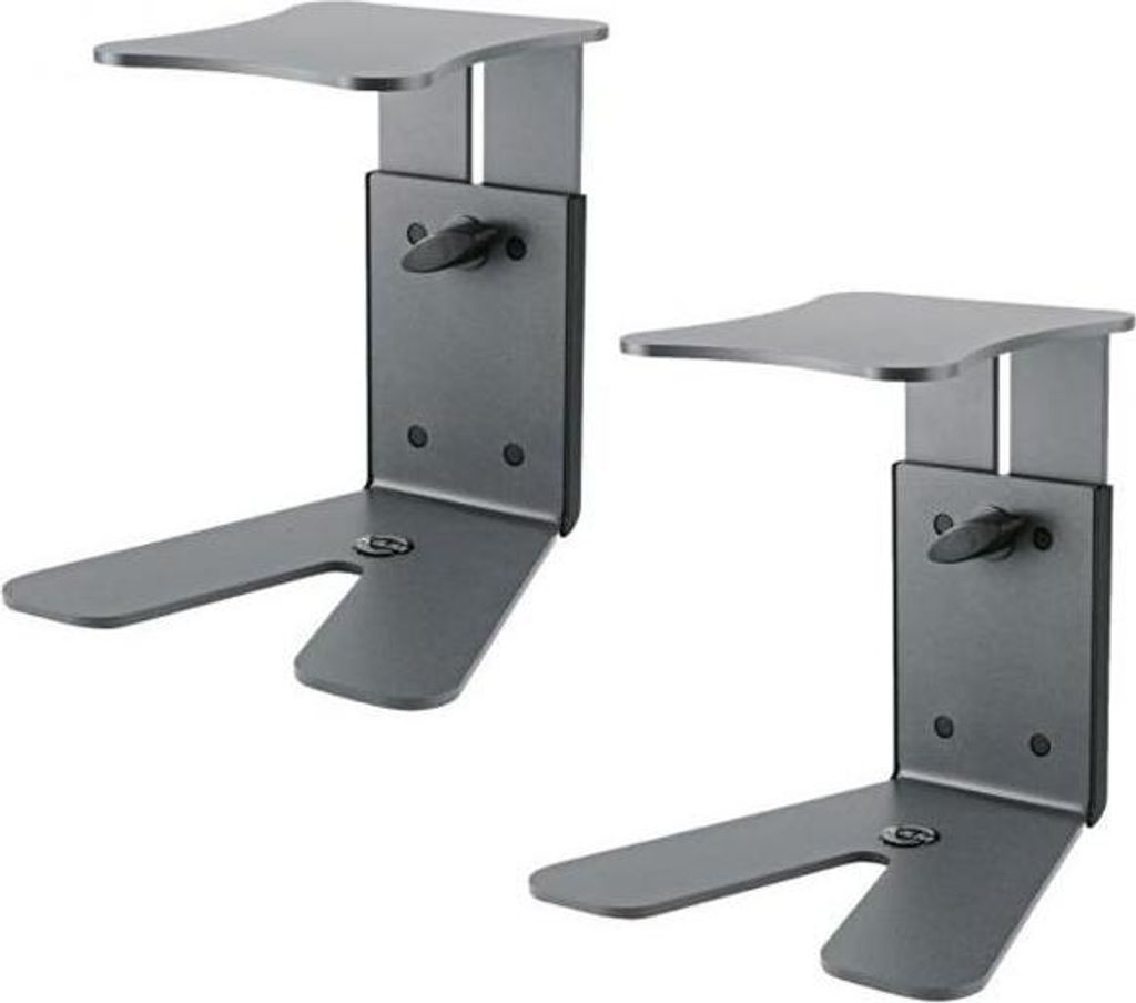K&M 26772 Tischstativ für Boxen Basalt-Grau 2 Stück