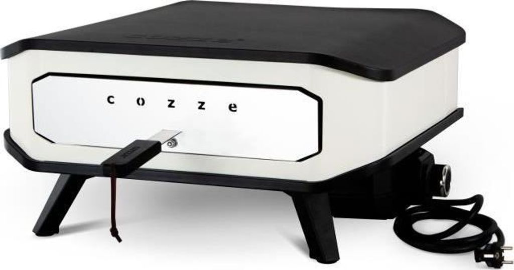 Pizzaofen Elektrisch, COZZE 13, 2200 W, 60,5 x 60,5 x 30,5 cm, 42,5 cm Pizza, Schwarz/Weiss