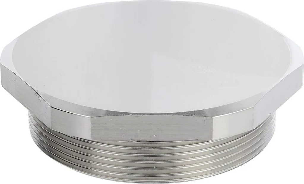 Bouchon fileté M72x2 hexagonal en laiton nickelé pour étanchéité M72