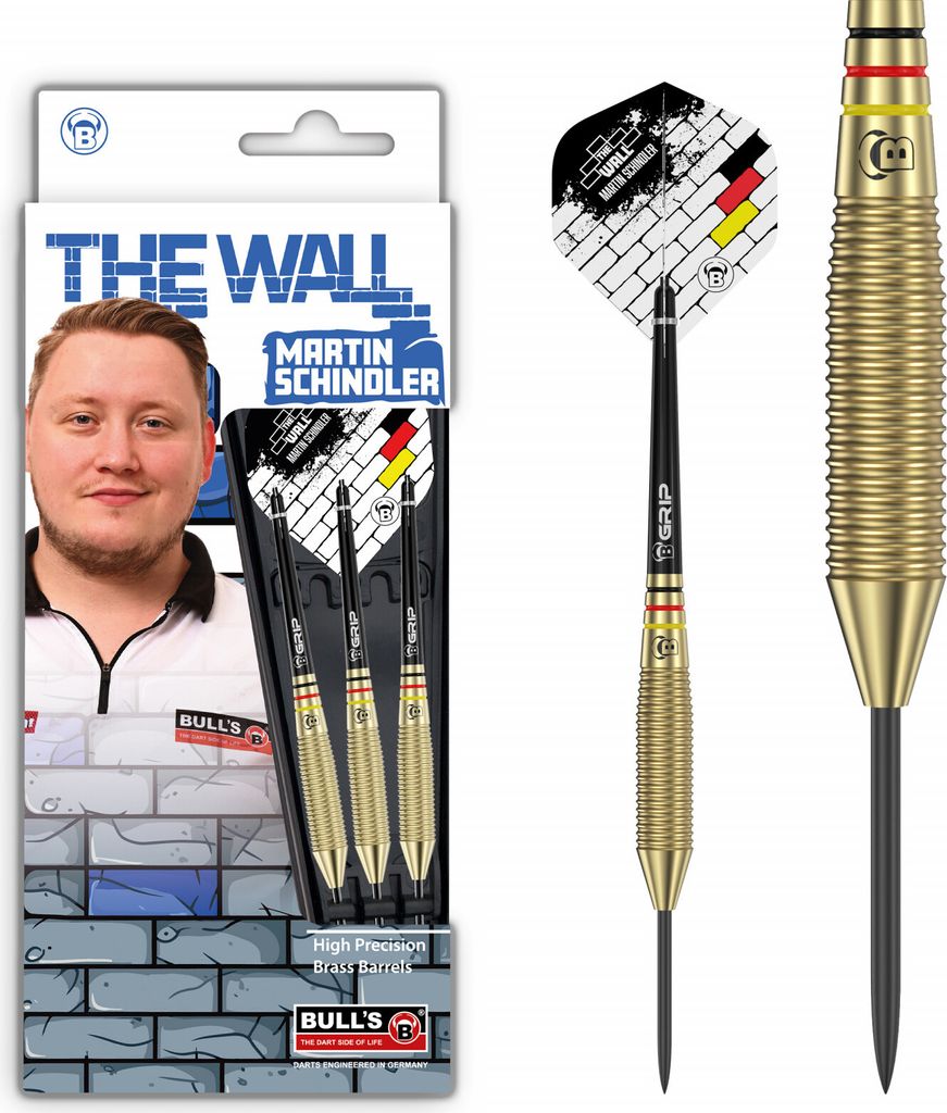 BULL'S Martin Schindler Natural Brass Steel Dart / 1 Satz / 21 Gr.