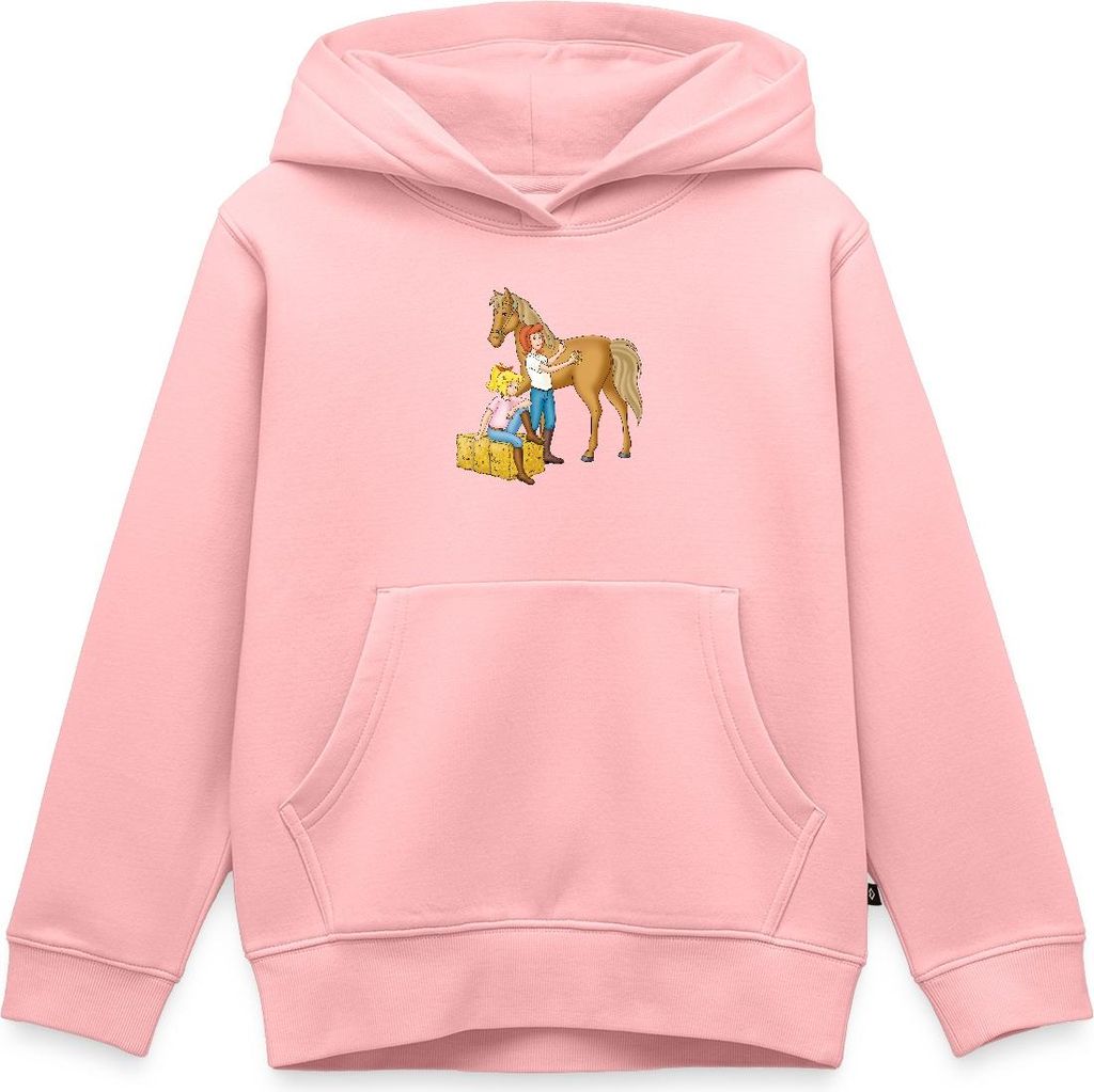 Spreadshirt Bibi Und Tina Striegeln Hengst Amadeus Kinder Premium Hoodie, 146/152 (10 Jahre), Rosa