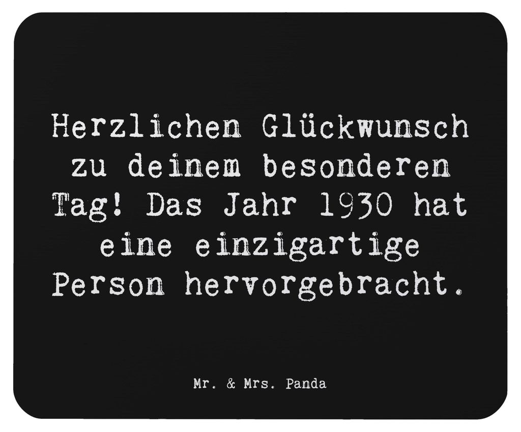 Mr. & Mrs. Panda Mousepad Spruch 1930 Geburtstag - Schwarz - Geschenk, Geburtstagskind, Glückwunsch, laptop, pc, Jahrgang, Mouse Pad, feiern, zum,...