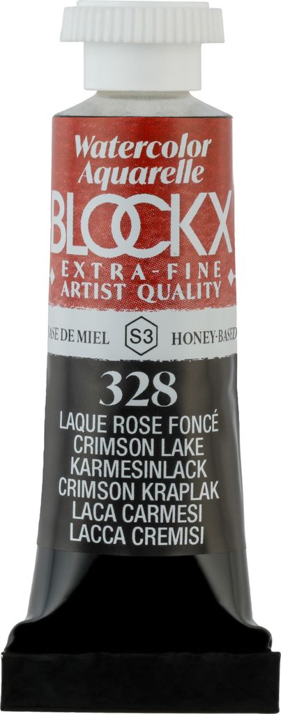 Blockx 3x Aquarellfarbe, Dunkelrosa Lack - Tube 5ml - Rosalack dunkel 43328BXC