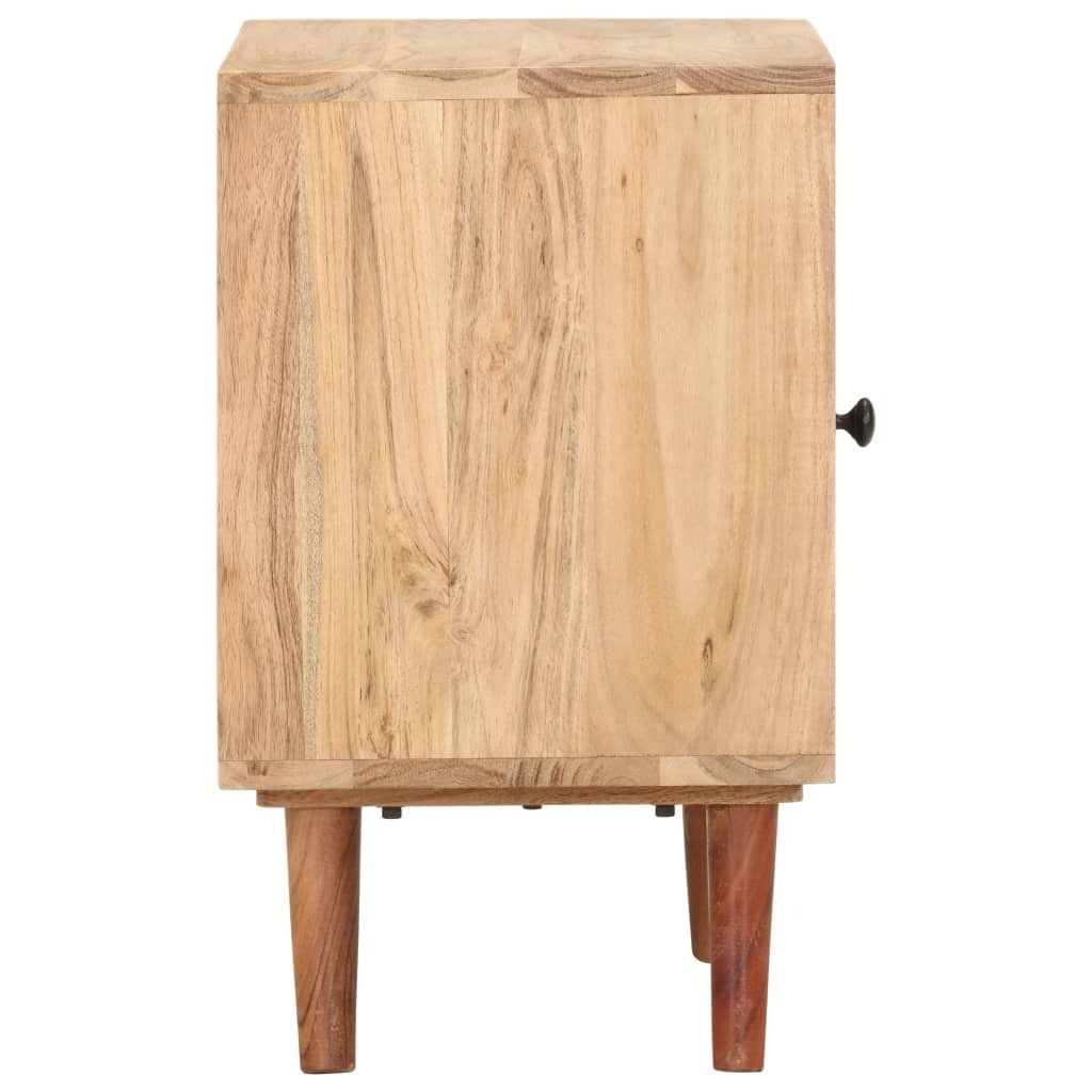 "Winter Sale" Nachttische/schränke - Beige Nachttisch 40x30x50cm Akazie Massivholz DE8811687