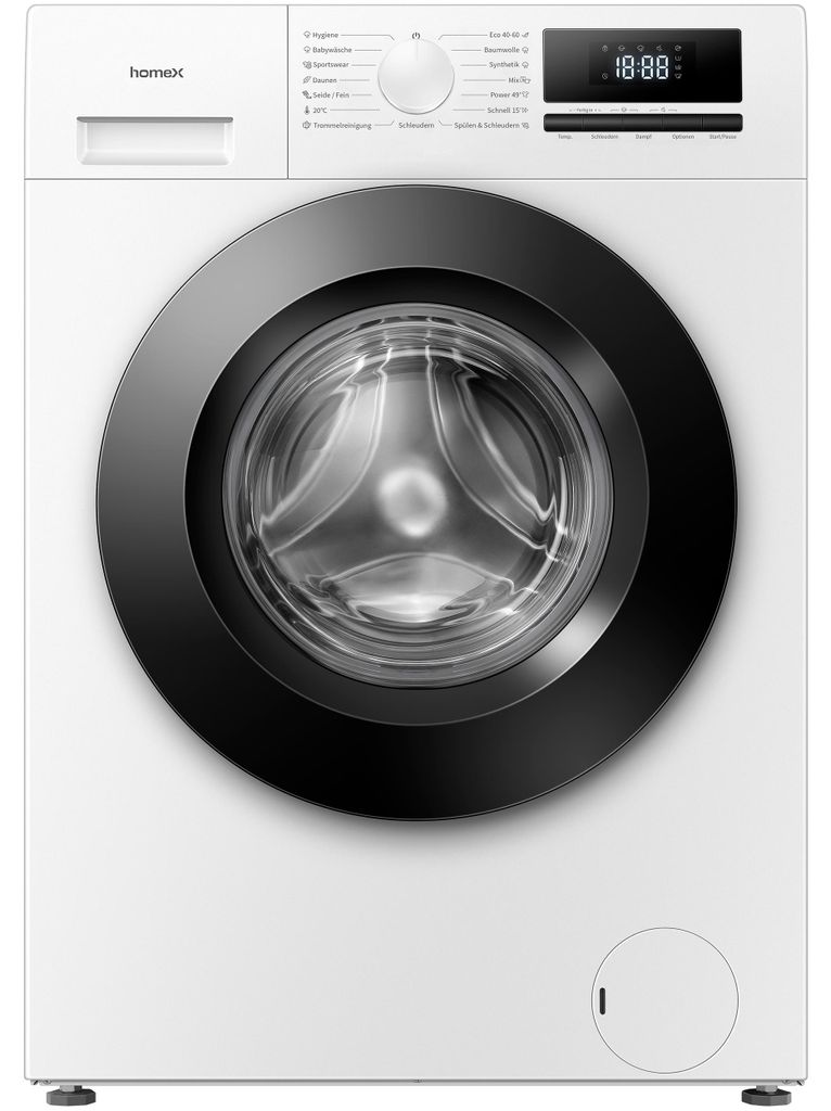 homeX WF1014H1A-W Waschmaschine 10kg, Frontlader - 1.400 Produktbild 