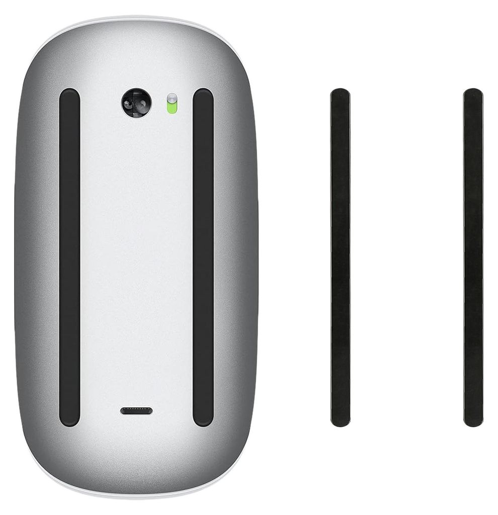 kwmobile Mouse Feet Sticker kompatibel mit Apple Magic Mouse 1 / 2 Ersatz Glider - Mausfüße passgenau - Maus Glides in Schwarz