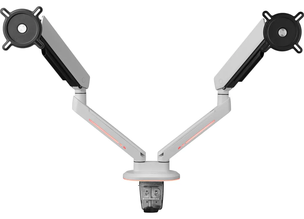 Optimisez votre Bureau avec le Support Double Écran Blanc RGB Experience