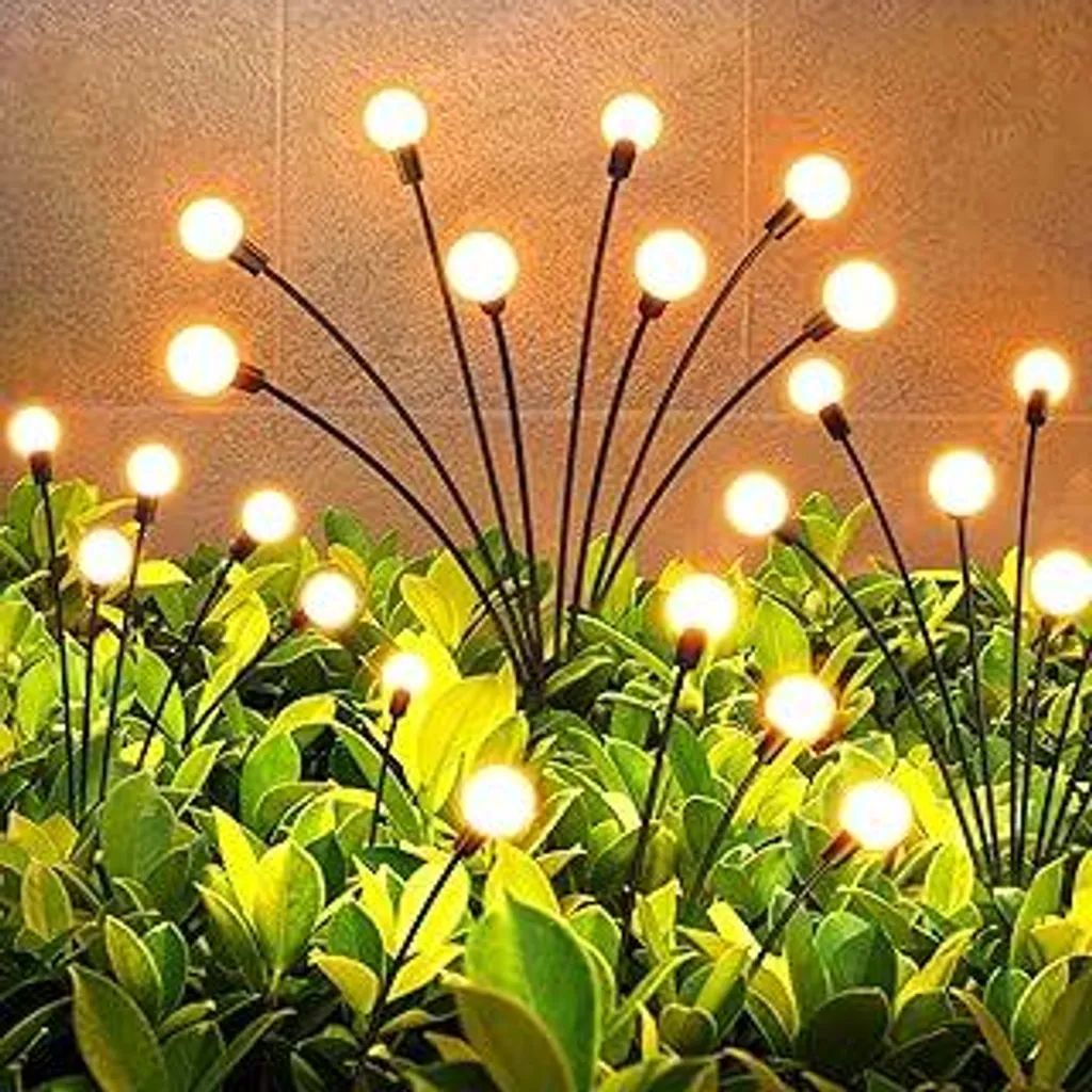 GEARLITE Firefly Lampade Solari Giardino 4 Pezzi 32 LED IP65 Esterni