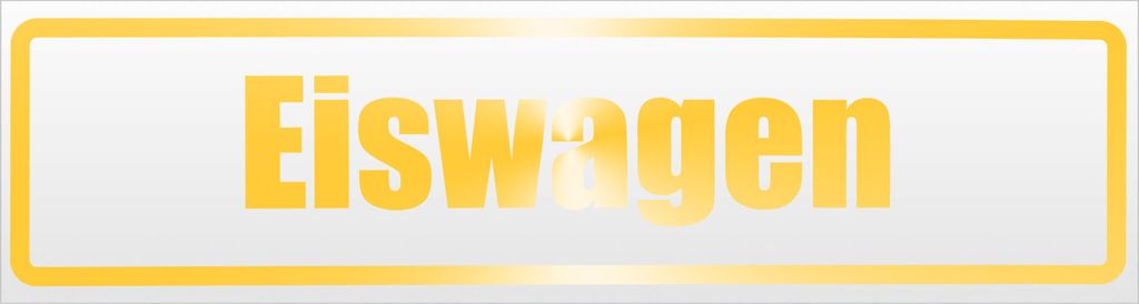 Kiwistar Eiswagen Magnetschild Schild magnetisch - 30cm Gelb - reflektierend - Magnetfolie für Auto PKW Kfz