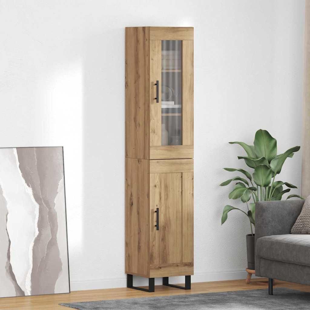 vidaXL Highboard Artisan-Eiche 69,5 x 34 x 180 cm Holzwerkstoff