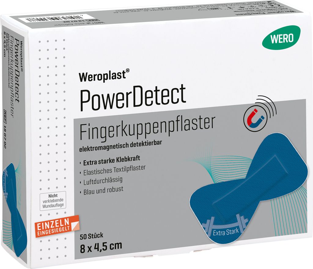 Weroplast PowerDetect Fingerkuppenpflaster, 50 Stk/Pkg