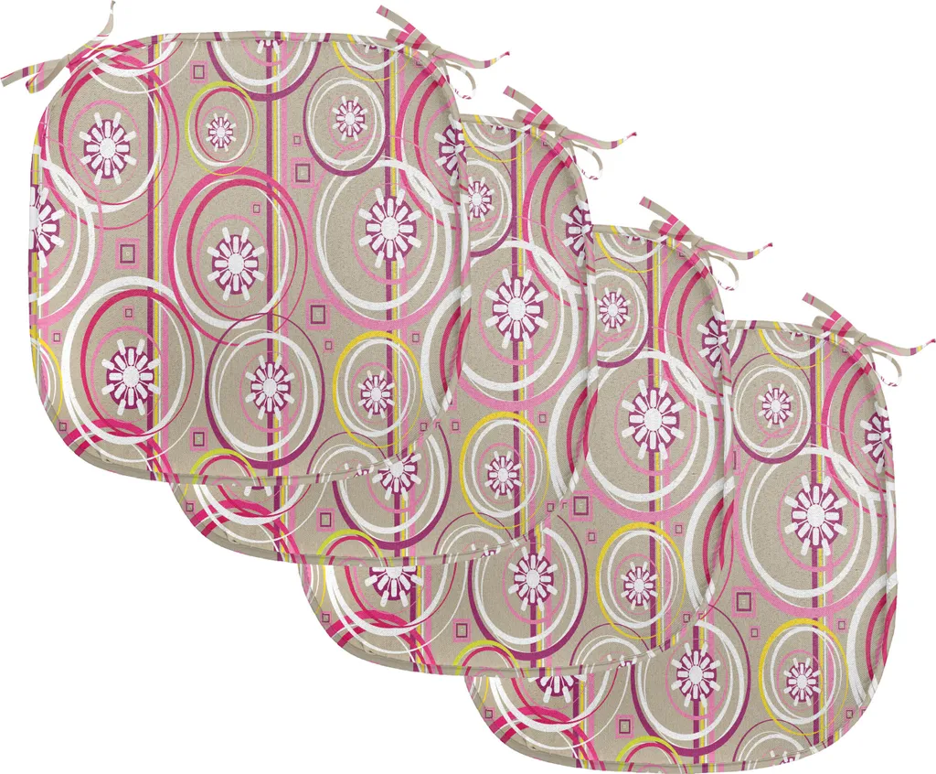 Cuscini Sedie Design Floreale ABAKUHAUS 40x40 Impermeabili Set 4