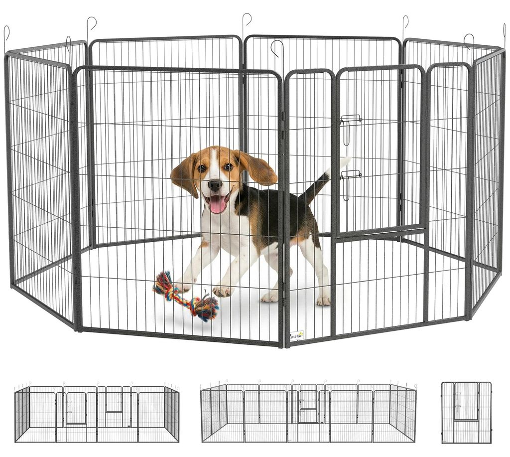 PawHut Welpenauslauf Welpengehege modulares Design 16 Produktbild 