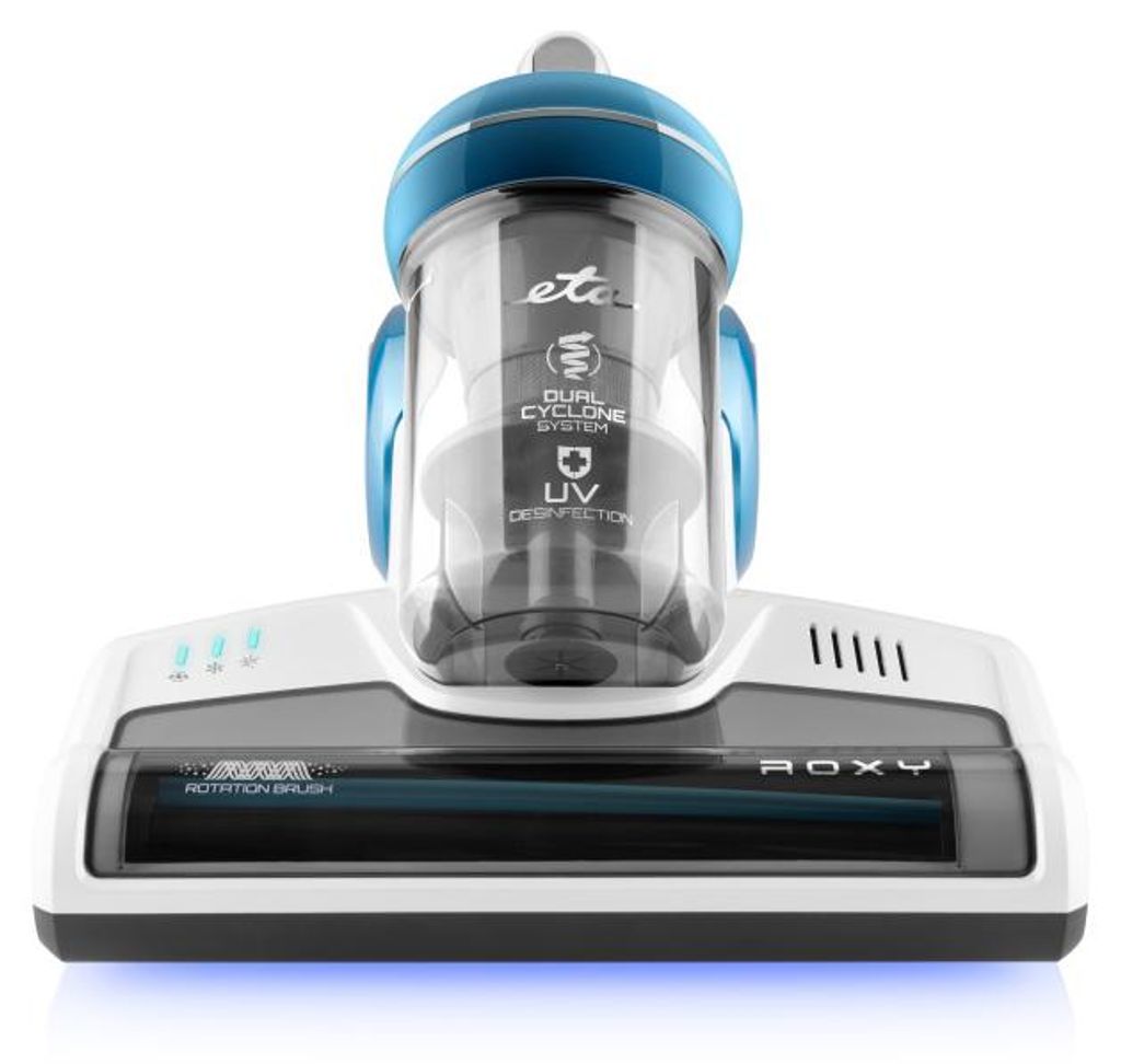 ETA Handstaubsauger Roxy I 350 W I Spezielles UV-Licht zerstört wirksam 99,9% der Allergene, Bakterien, Viren und Milben I Doppelzyklonsystem I 0,5L