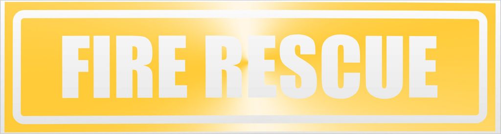 Kiwistar Fire Rescue invertiert Magnetschild Schild magnetisch - 60cm Gelb - reflektierend - Magnetfolie für Auto PKW Kfz