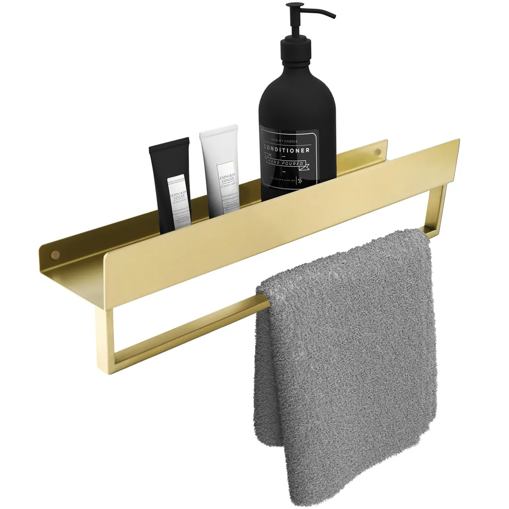 Rea SF01-450-BG Mensola Oro Spazzolato 45cm | Design Bagno Luxury