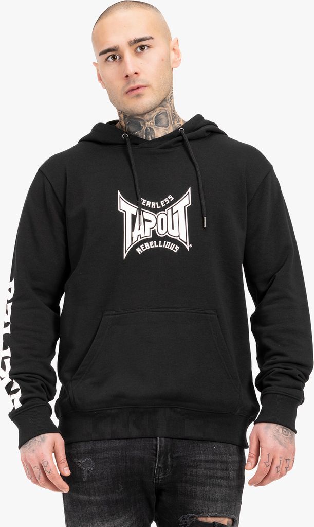 Herren Kapuzensweatshirt normale Passform B3LI3VE HOODIE Black/White XXL Tapout