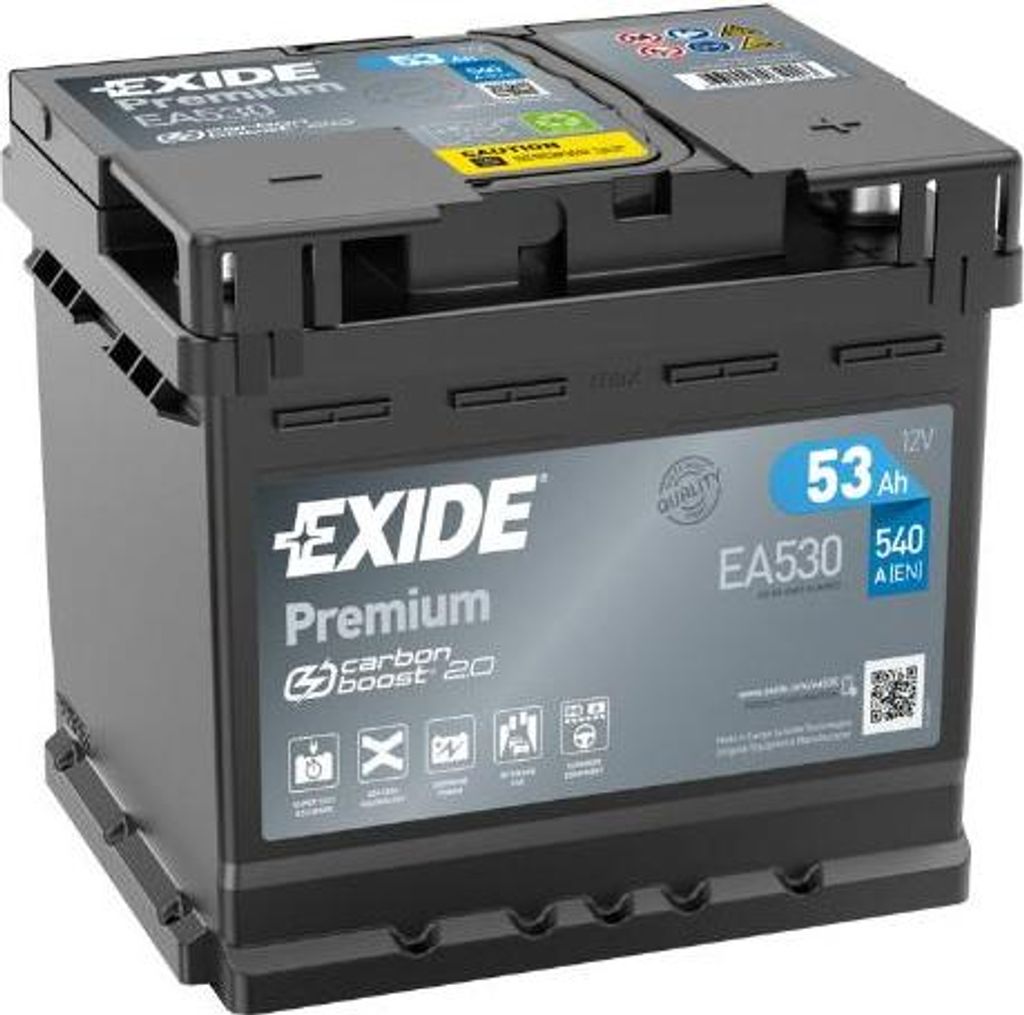 EXIDE Premium EA 530 Pb Starterbatterie  12V 53 AH/C20 - Produktbild 