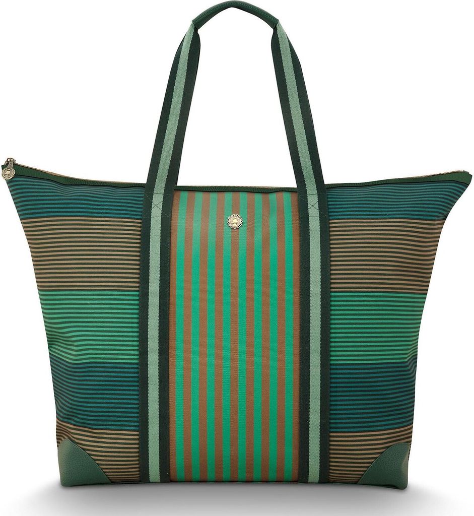Pip Studio Tilda Tote Bag Large Stripe Green 66x20x44cm