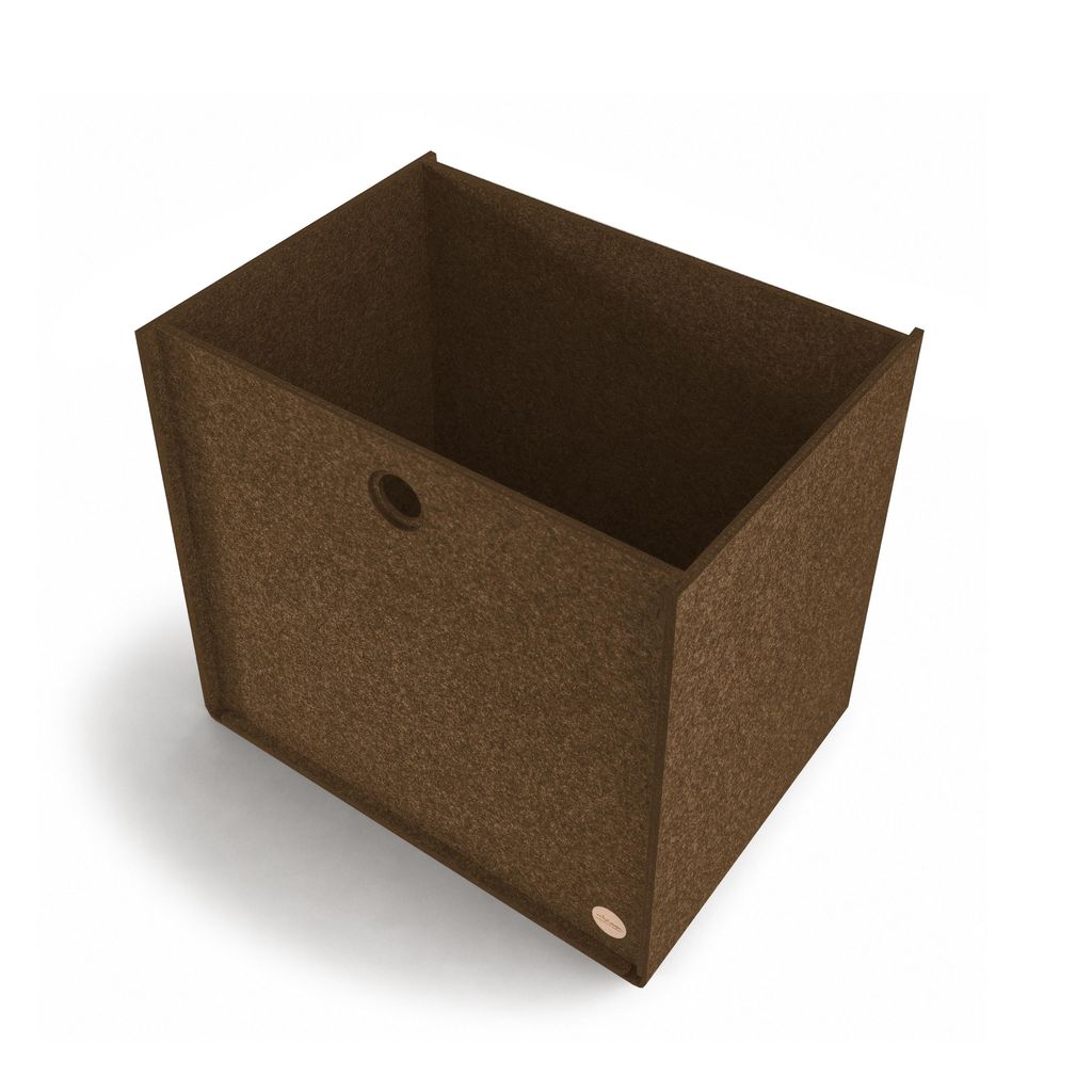 Aufbewahrungsbox CARGA Filz 27,5 x 37 x 33,5 cm ohne Deckel in hellbraun meliert