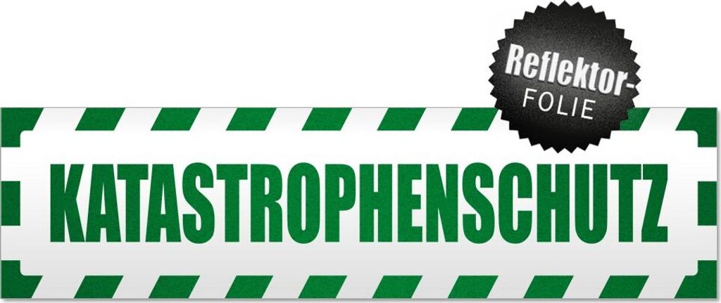 Katastrophenschutz gestreift Magnetschild Schild magnetisch