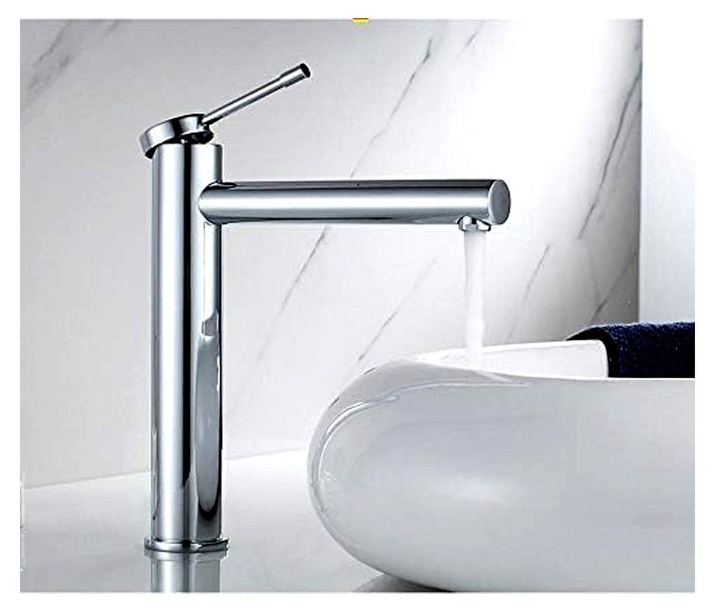 Küchen- und Waschtischarmaturen, heiß und kalt, Chrom-Finish, Messing, WC, Waschbecken, Badezimmer, hoher Wasserhahn, Wasserkran, Gold-Waschtisch...