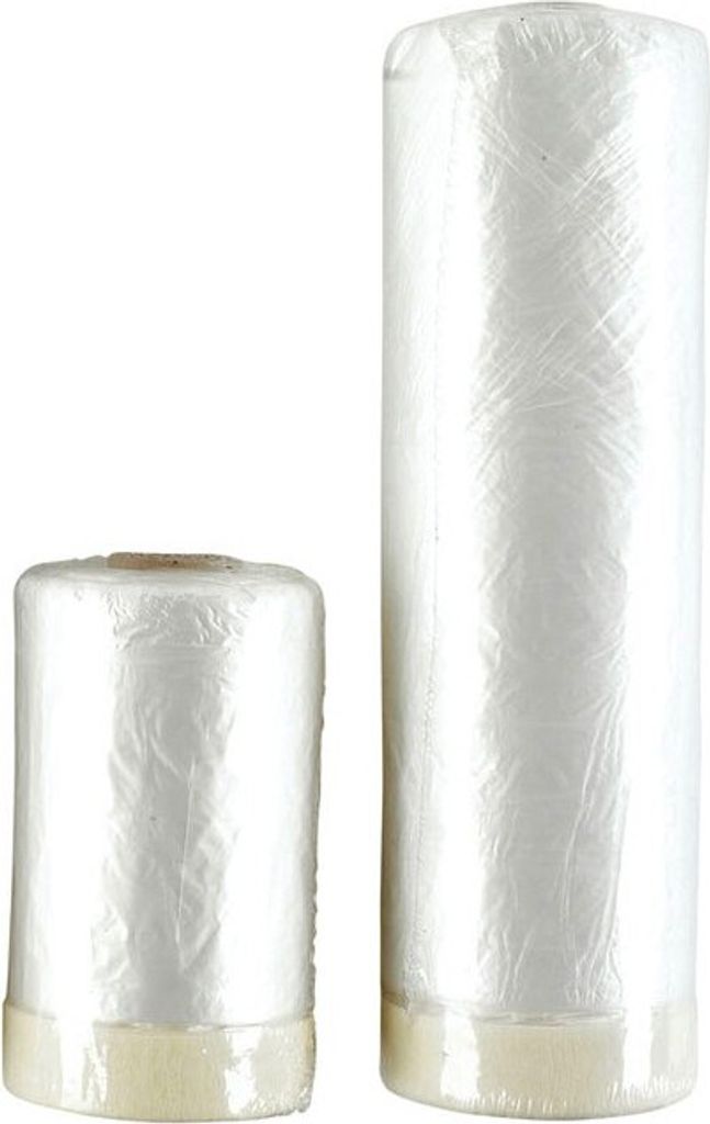 Easy Work Malerkreppband mit Folie, 30 & 55 cm je 30 m lang, transparent (60 m)