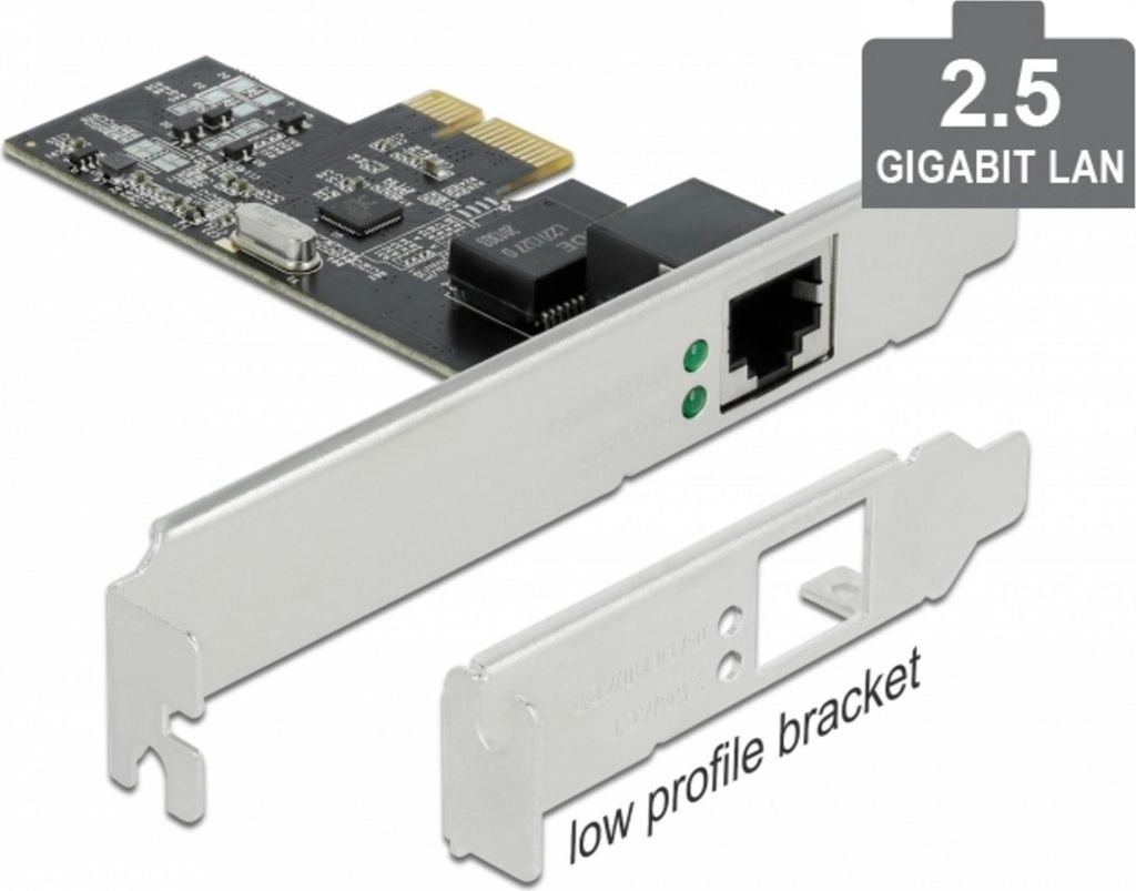 DeLOCK PCI Express x1 Karte auf 1 x 2,5 Gigabit LAN, LAN-Adapter