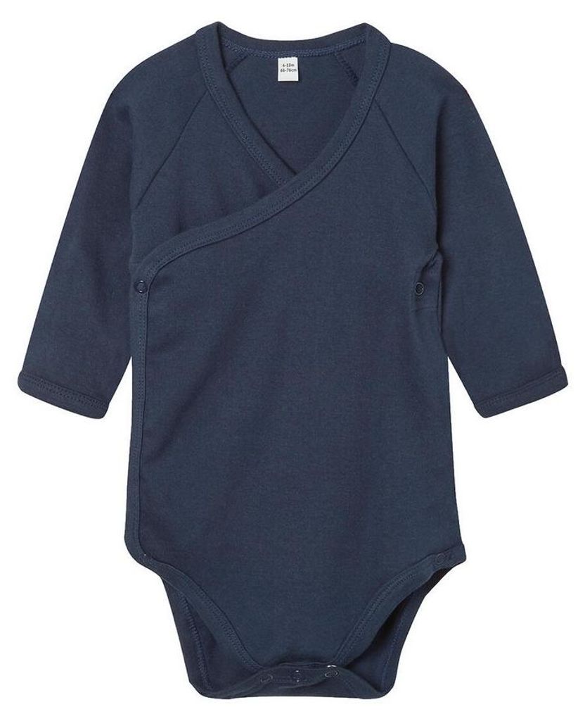 Babybugz - Schlafanzug Kimono für Baby Langärmlig FK2975 (80) (Navy)