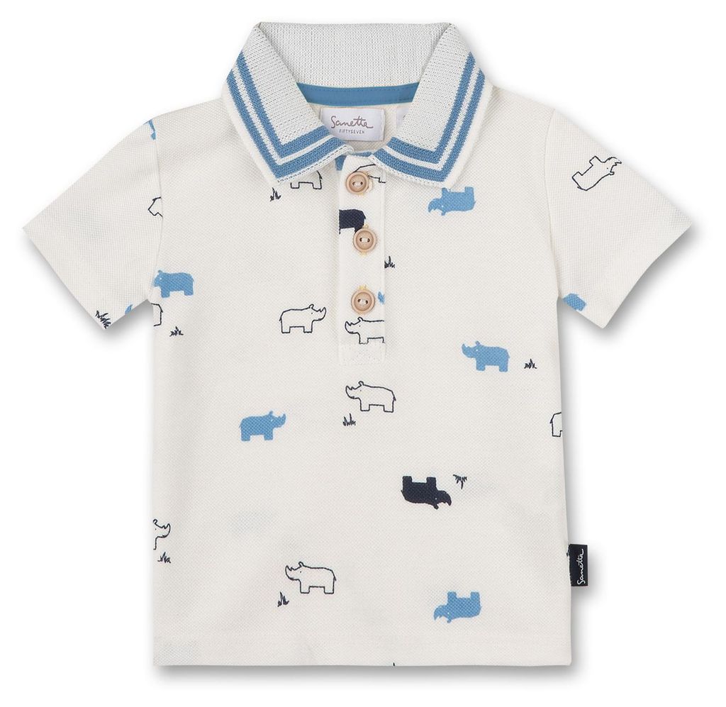 Sanetta Fiftyseven Jungen-Poloshirt off-white Nashorn 62