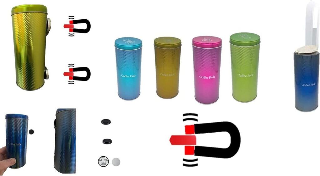 4x Kaffee-Paddosen Set + Plus 4 Padlifter + Produktbild 