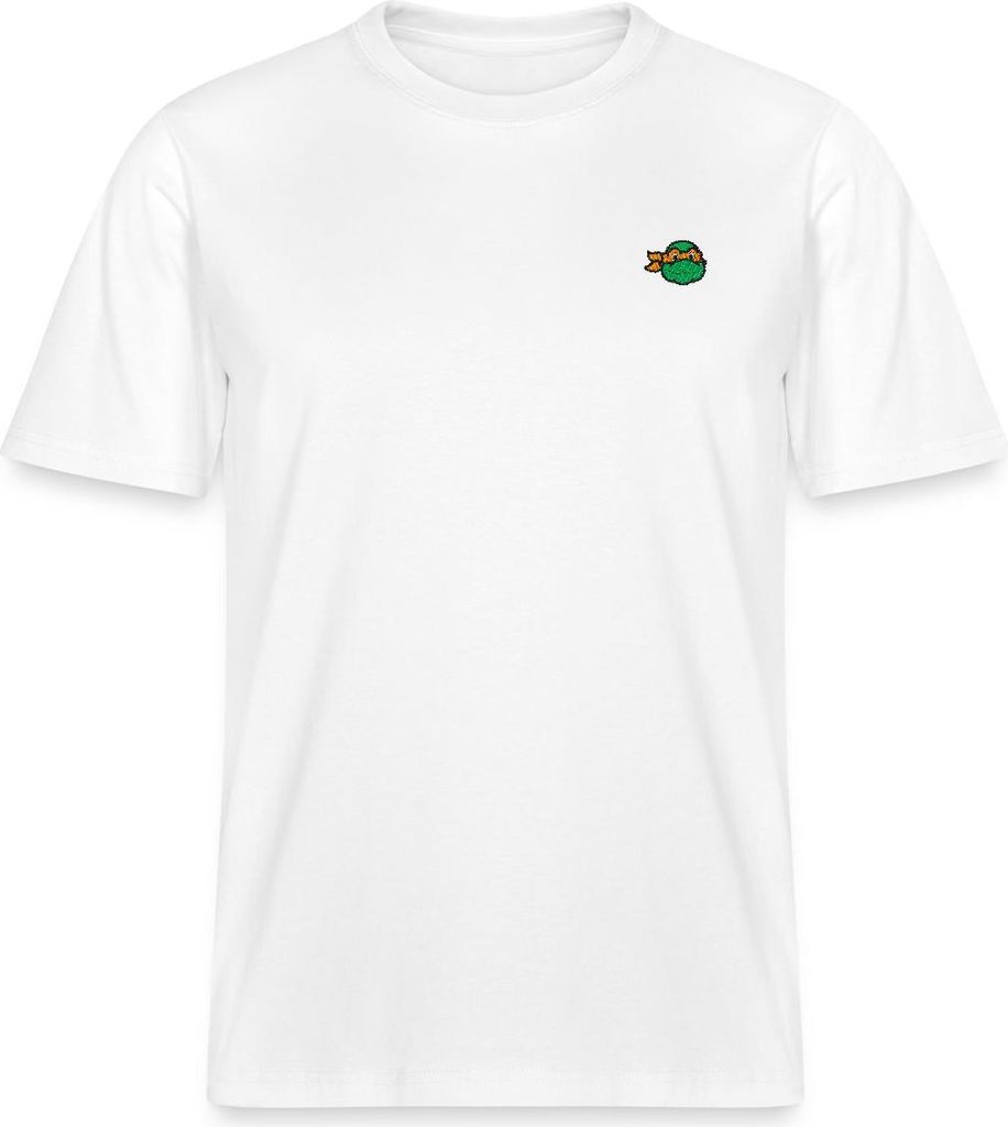 Spreadshirt TMNT Michelangelo Stick Relaxed Fit Uni T-Shirt, 3XL, Weiß