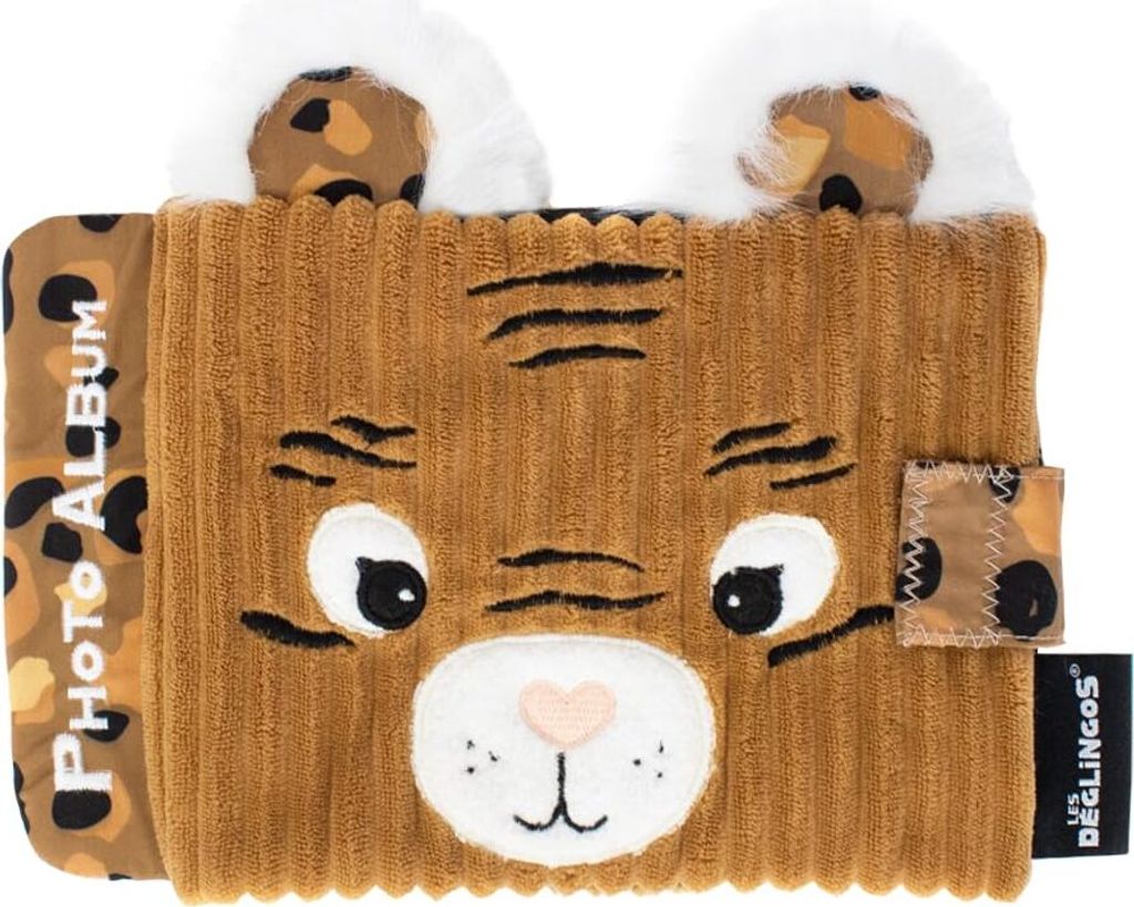 Deglingos Foto Album Junior 18 cm Plüsch braun/weiß/schwarz - Tiger