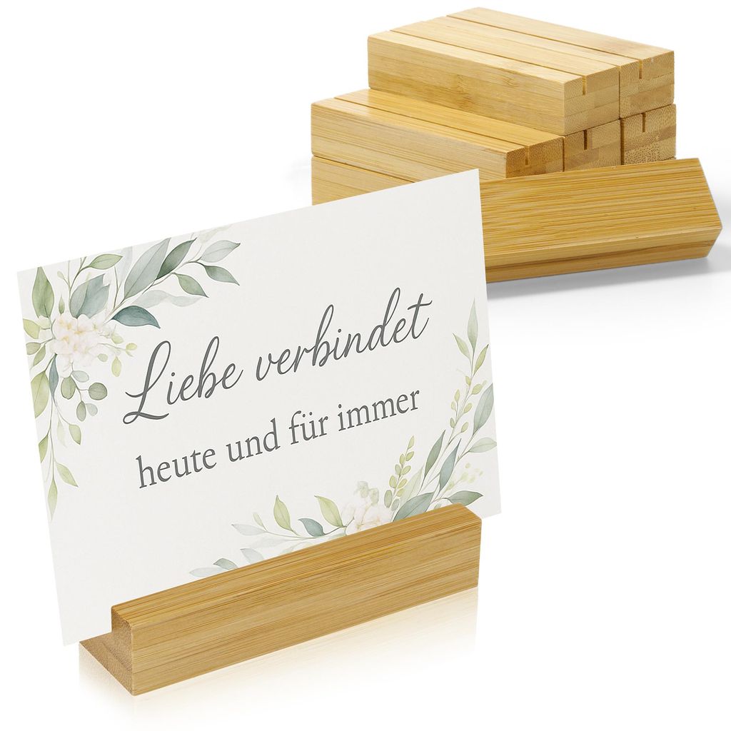 ECENCE 10 pezzi porta biglietti in legno - Porta biglietti Immagine del prodotto 
