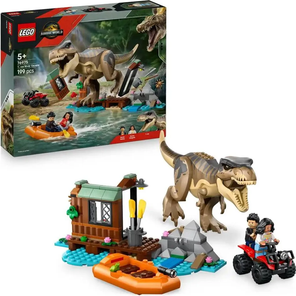 Jouet de Construction Dinosaure LEGO 76975 T-Rex et le Bär pour Enfants