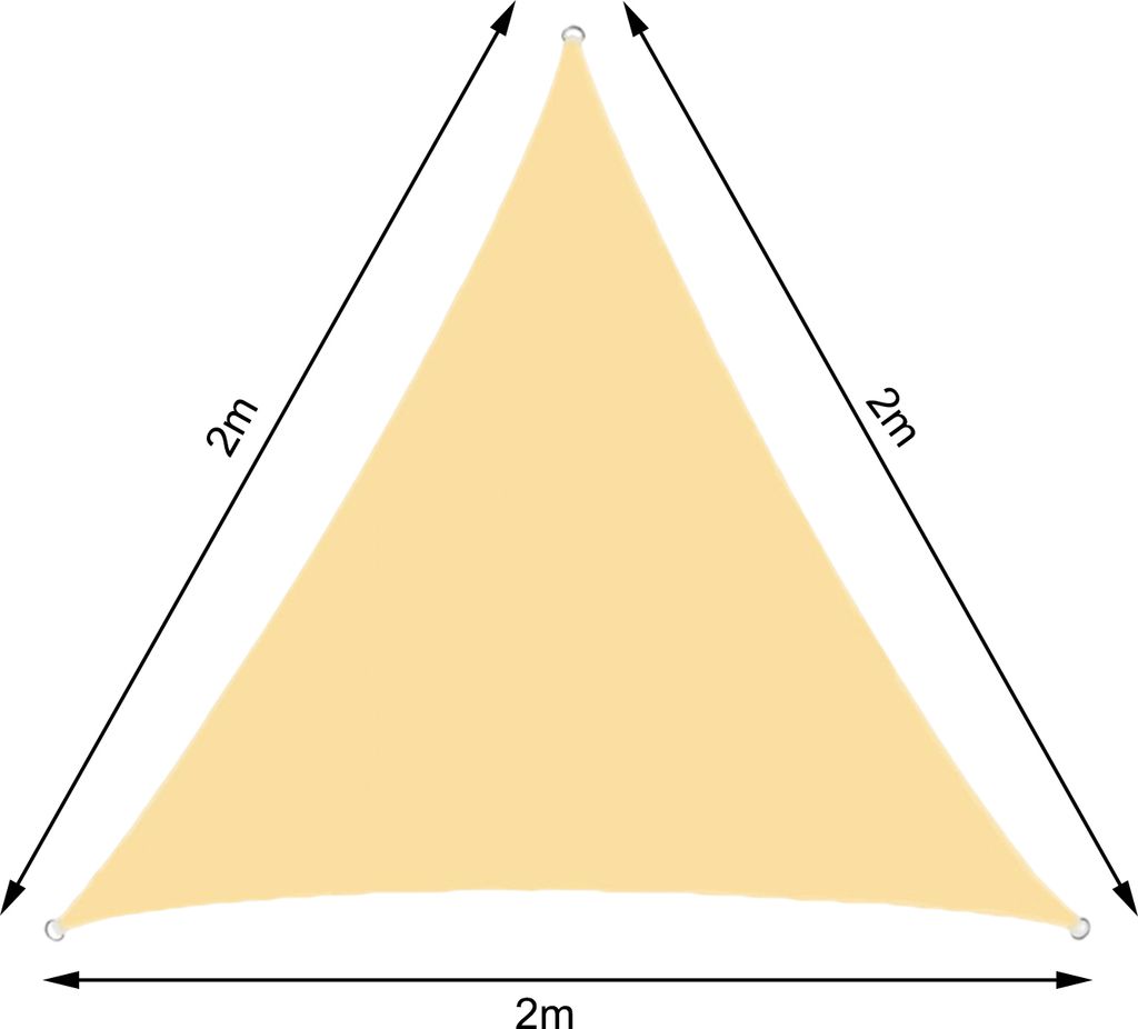 1 Set Sun Shade Segel wasserdichte Verschleiß resistent mit Seilen UV -Schutz Garten Terrasse Dreieck Segel Schatten Baldachin Home Supply-Gelb