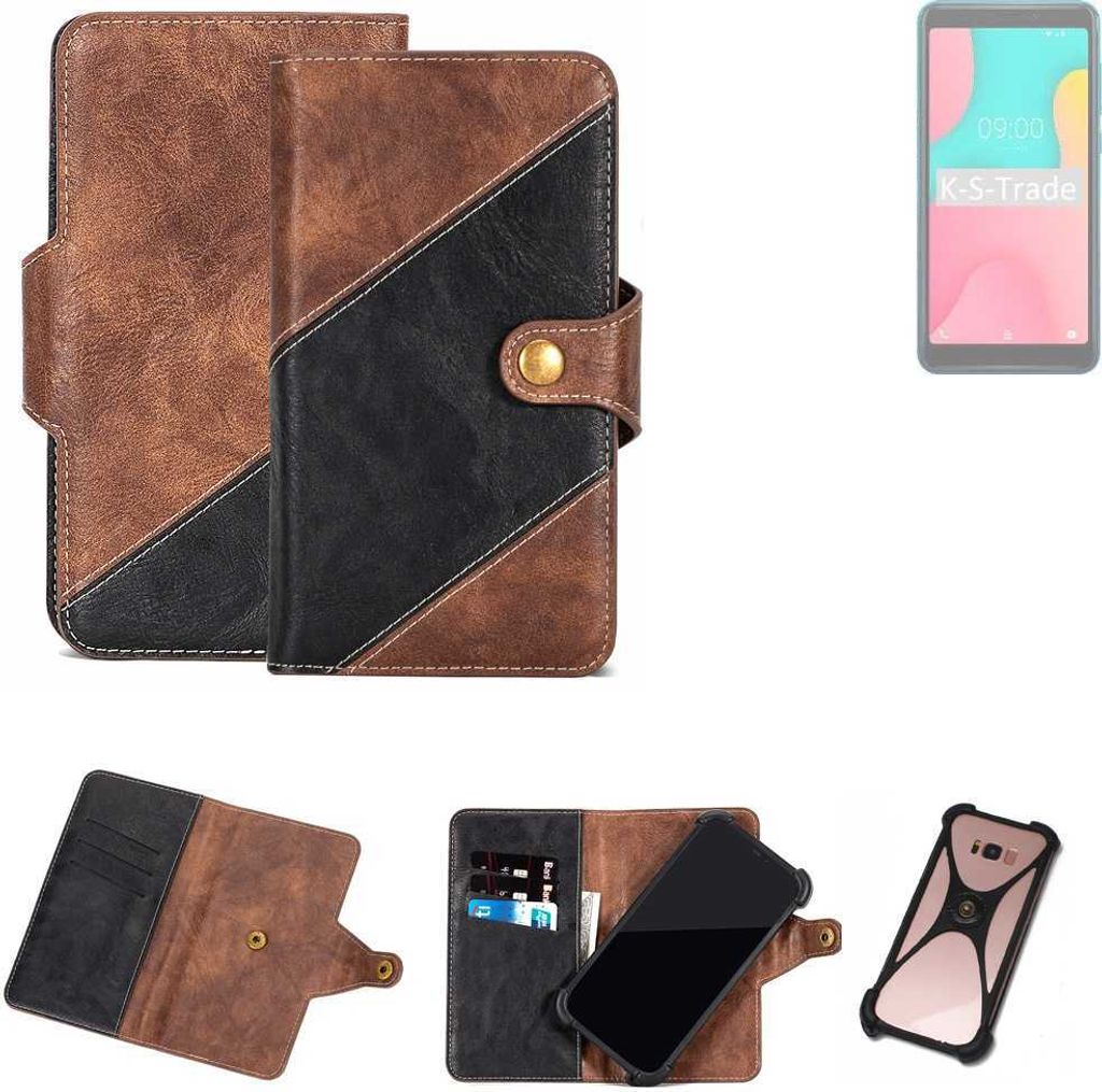 K-S-Trade Handyhülle Schutzhülle Bookstyle Case kompatibel mit Wiko Y60 Klapphülle Cover Hülle Schutztasche 1x