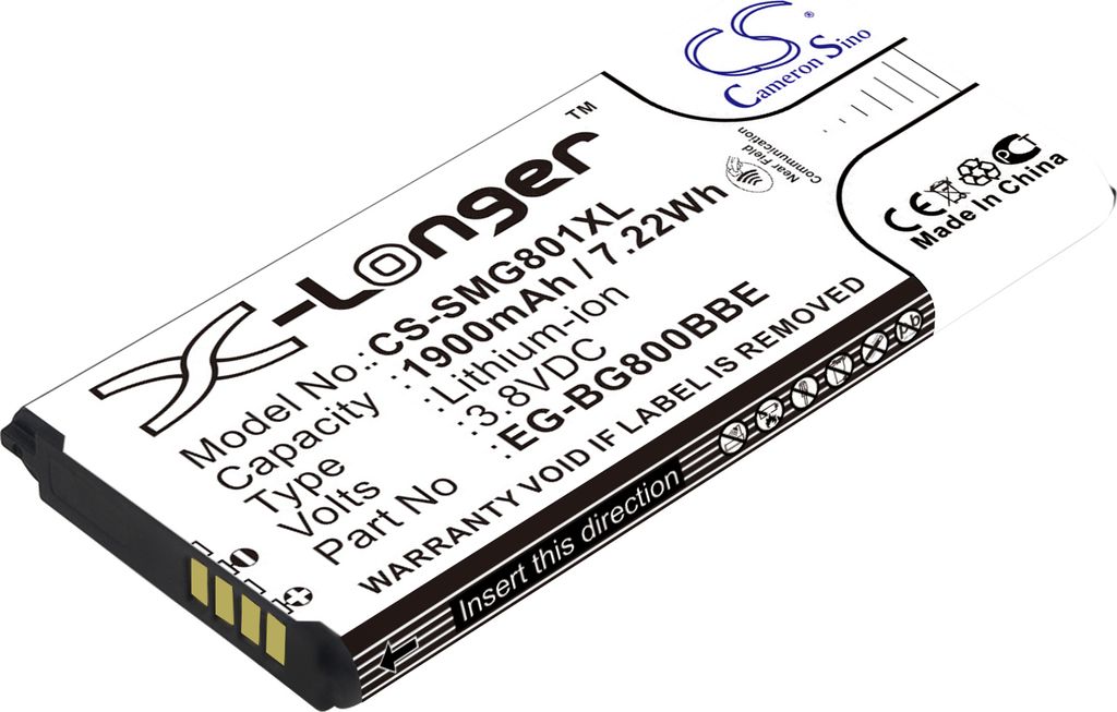 TECHTEK Akku Kompatibel mit [Samsung] Galaxy S5 Dx, Galaxy S5 Mini, SM-G800, SM-G800F, SM-G800H, SM-G800R4, SM-G800Y Ersetzt EB-BG800BBE, für EB-BG8