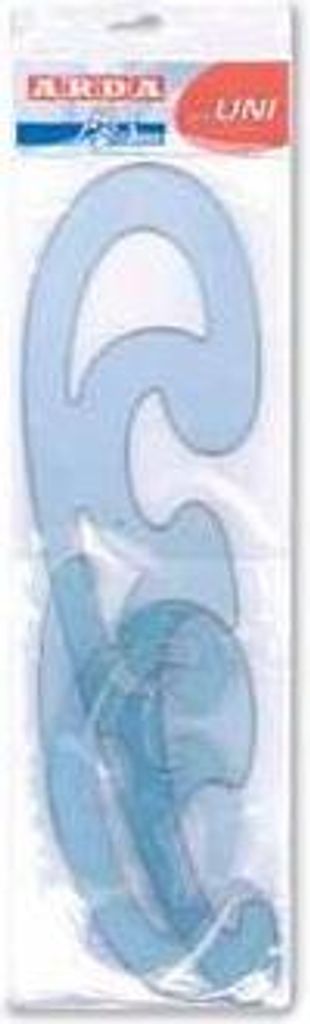 ARDA 29012, Französische Kurve, Transparent, 3 Stück(e)